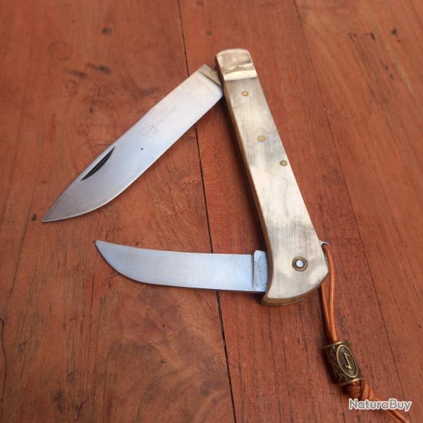 Couteau R�gional YSSINGEAUX LE BERGER PI�TIN par LE SABOT FONTENILLE 2 Pi�ces Manche en Corne