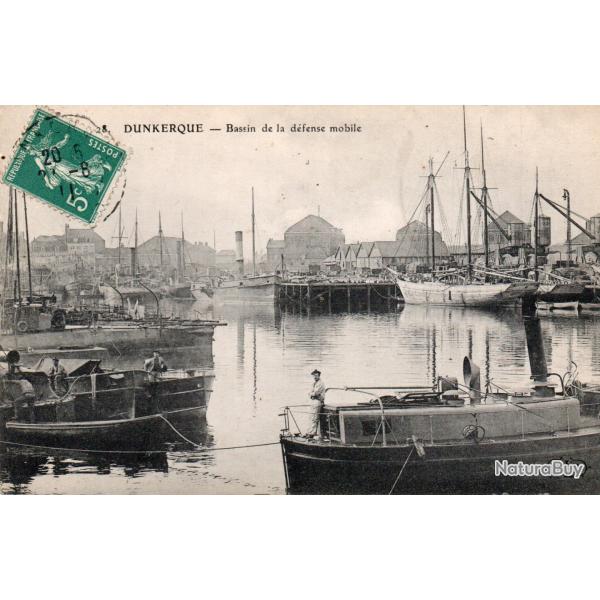 Cartes postales anciennes Dunkerque - Bassin de la d�fense mobile - N�7741