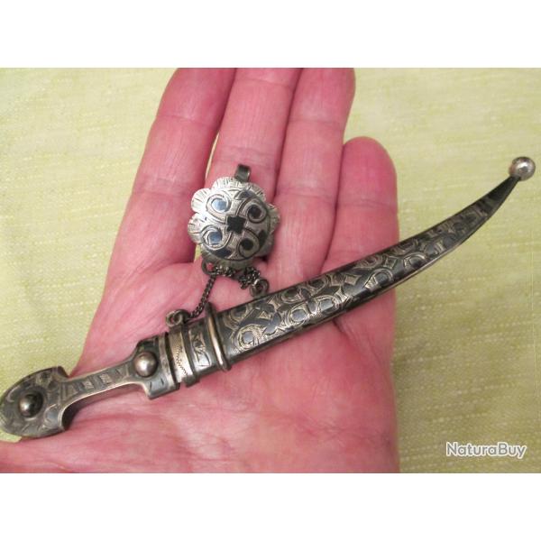 KINDJAL CAUCASIEN COURBE (KINDJAL-BEBOUT) MINIATURE