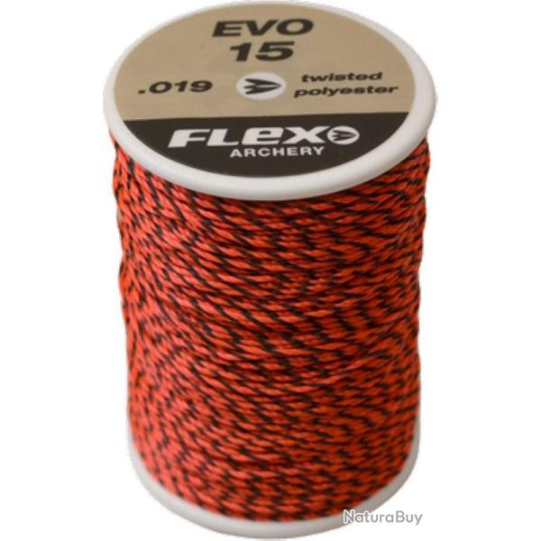 FLEX - Bobine Tranche-Fil EVO-15 Twisted .19" NOIR - ROUGE FLUO