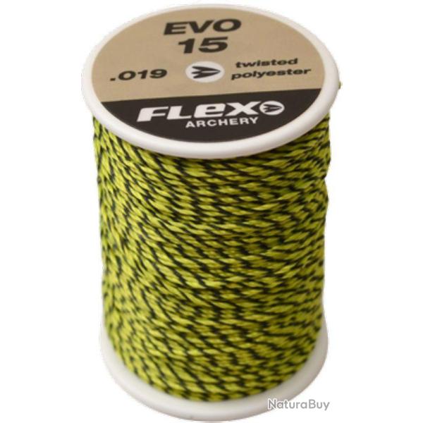 FLEX - Bobine Tranche-Fil EVO-15 Twisted .19" NOIR - JAUNE FLUO