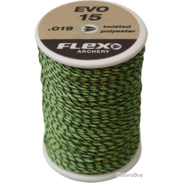 FLEX - Bobine Tranche-Fil EVO-15 Twisted .19" NOIR - VERT FLUO