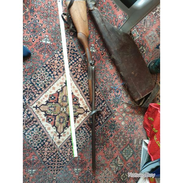 FUSIL DE CHASSE ANCIEN PERCUSSION A CHIENS EXTERIEURS A CANONS JUXTAPOSES 70cm MANUFRANCE SAINT ETIE
