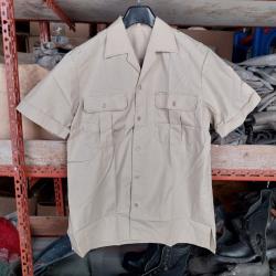 Chemisette beige de l'arm&eacute;e Espagnole chemise militaire manches courtes