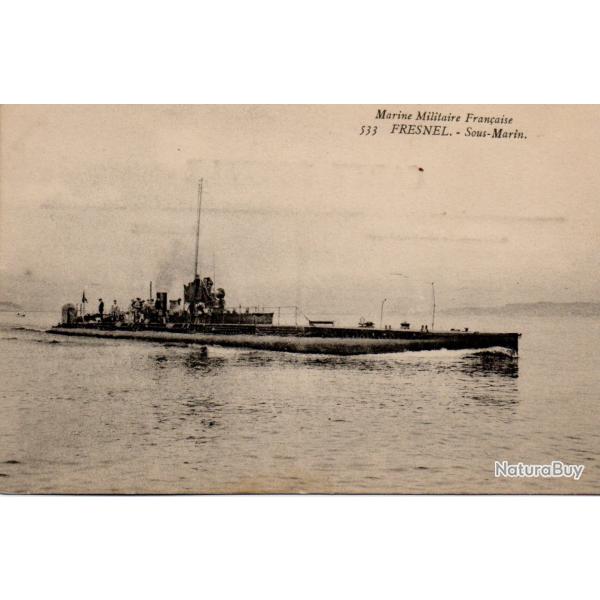 Carte Postale Ancienne - Marine Militaire Fran�aise - Sous-Marin Fresnel -N�7760