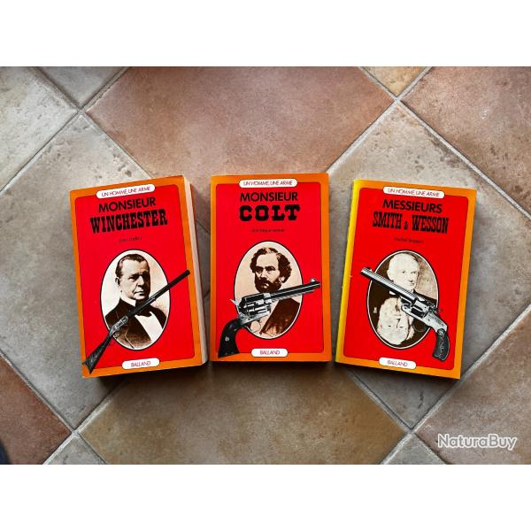 3 livres Colt S&W Winchester