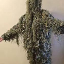 Combinaison Ghillie 3D camouflage chasse - Tenue furtive sniper for&ecirc;t Paintball Airsoft Observation