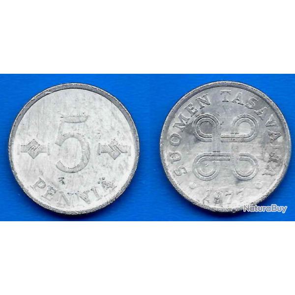 Finlande 5 Pennia 1977 Piece Europe Penny