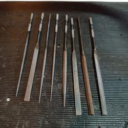 Lot 8 limes aiguilles de pr&eacute;cision qualit&eacute; professionnelle Nicholson et baiter swiss