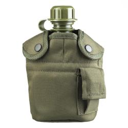 GOURDE KAKI US PLAST. AV. QUART ET HOUSSE