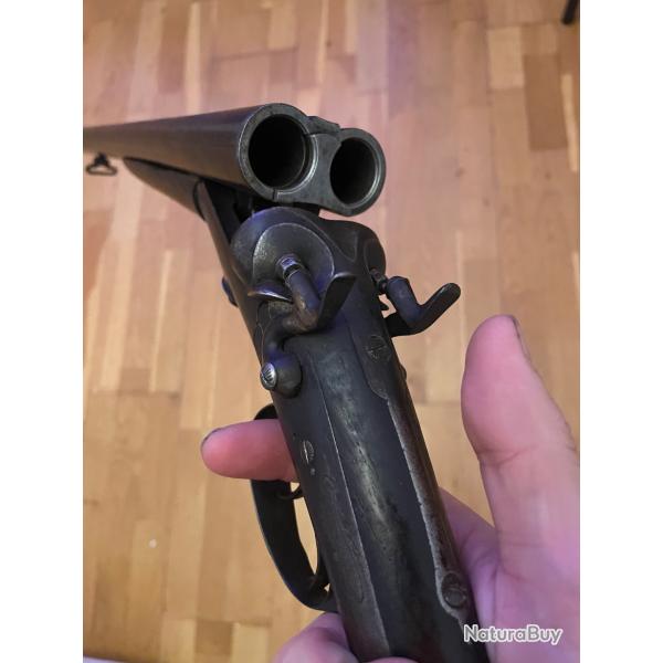 Ancien fusil de chasse 12 65. Percussion centrale. Categorie D