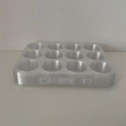 Plateau de rechargement 12 munitions calibre 12 en PTEG transparent