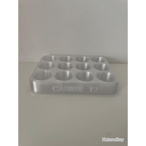 Plateau de rechargement 12 munitions calibre 12 en PTEG transparent