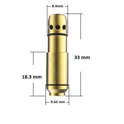 Cartouche laser de r&eacute;glage,de manipulation et de tir d'entrainement pour arme 9 mm