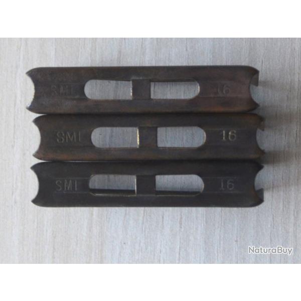 lames  r�glementaires italien 6 coups pour carabines Carcano en cal 6,5 - lot8  WW1