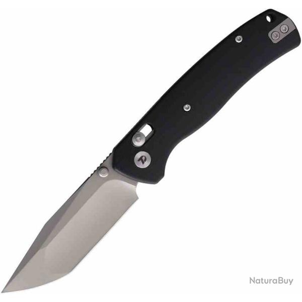 Couteau Dreamtech Lame Tanto Acier 14C28N Bead Blast Manche G10 Noir Axis Lock DTK4508GB