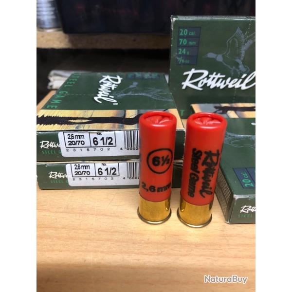 Lot cartouches cal20 acier