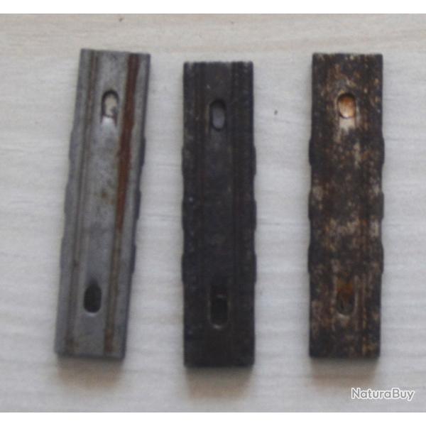 Lot 3 lames chargeur mauser K98 WW2   L4