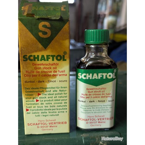 Huile Shaftol d'entretien de crosse de fusil et bois naturel