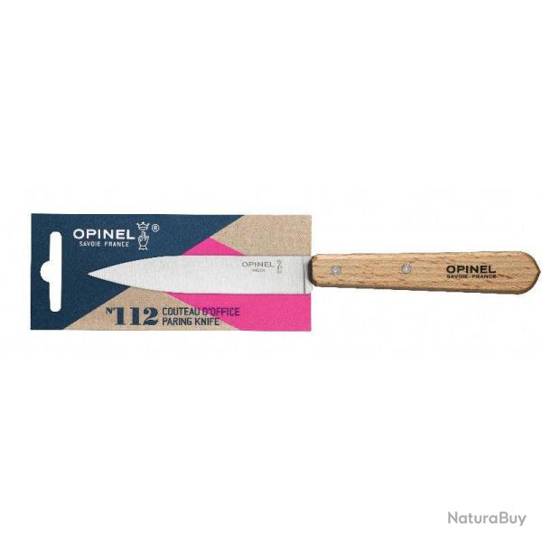Opinel 112 Couteau inox d'office manche bois naturel