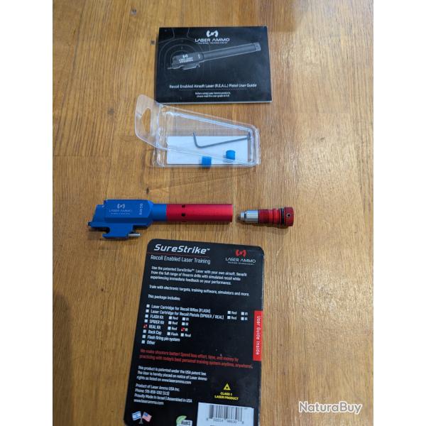 Kit de conversion AirSoft Laser IR � recul (R.E.A.L) pour SIG M17 (Canon ET cartouche laser)