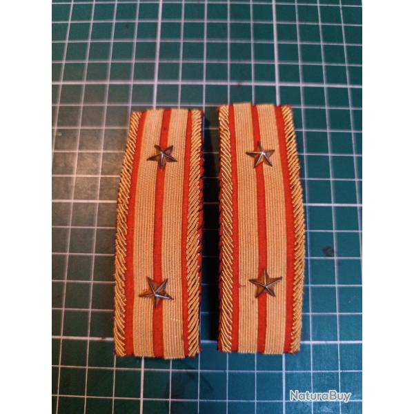Rare Paire d'�paulettes Japonaises WW2 - Lieutenant-Colonel (Ch?sa) - IJA
