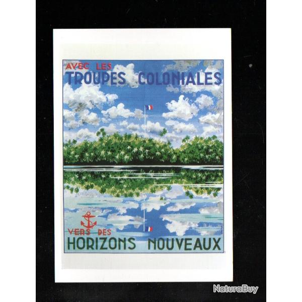 avec les troupes coloniales vers des horizons nouveaux cpm l'arm�e � travers l'affiche