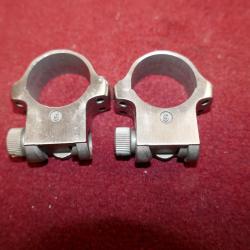 Paire de colliers INOX pour carabine RUGER en Diam 25.4mm/1"