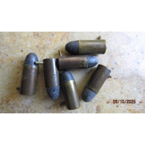1munition � broche / Lefaucheux 7mm diff�rents marquage culot anciens poudre noire pour pr�sentation