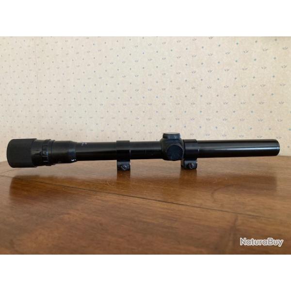 Lunette V 22 A    3 - 6 x   avec son montage pour rail de 11 mm et sa boite d'origine