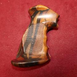 Poign&eacute;e artisanale de belle facture pour Smith & Wesson Carcasse K Square Butt, tr&egrave;s beau bois