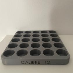 Plateau de rechargement 25 munitions de calibre 12