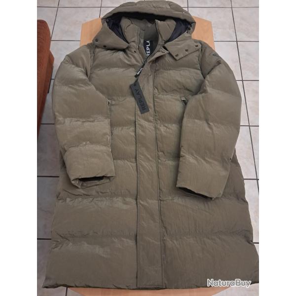 magnifique doudoune longue replay taille xl toute neuve