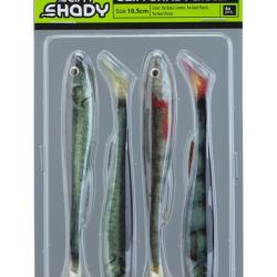 4 LEURRES SOUPLES DAIWA PROREX SET REAL SLIM SHAD LIVE 10.5CM