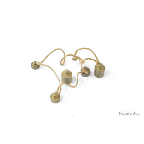 Lot petits poids de balance en laiton � nettoyer. 1gr 2 grammes 5gr