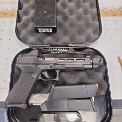 pistolet Glock 34 custom canon filet&eacute;