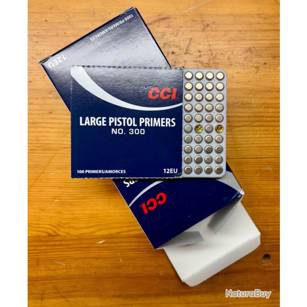 Lot de 1000 amorces CCI Large Pistol