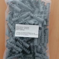 100 chevilles crampons 10x50mm neuves sous blister