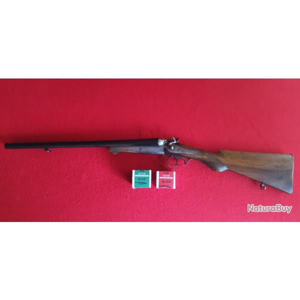 0015897 COACH GUN  JUXTAPOSE  A  PLATINES  AR, CHIENS EXT. et PERCUSSION CENTRALE, calibre 16/65