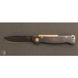 Couteau B&ouml;ker Plus Atlas Black Stonewash Laiton
