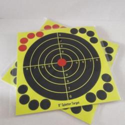 lot 10 cibles r&eacute;actives fluo autocollantes