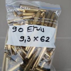 Lot de 90 Etuis calibre 9,3 x 62