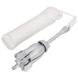 Ancre pliable avec corde argent&eacute; 4 kg fonte galvanis&eacute;e &agrave; chaud