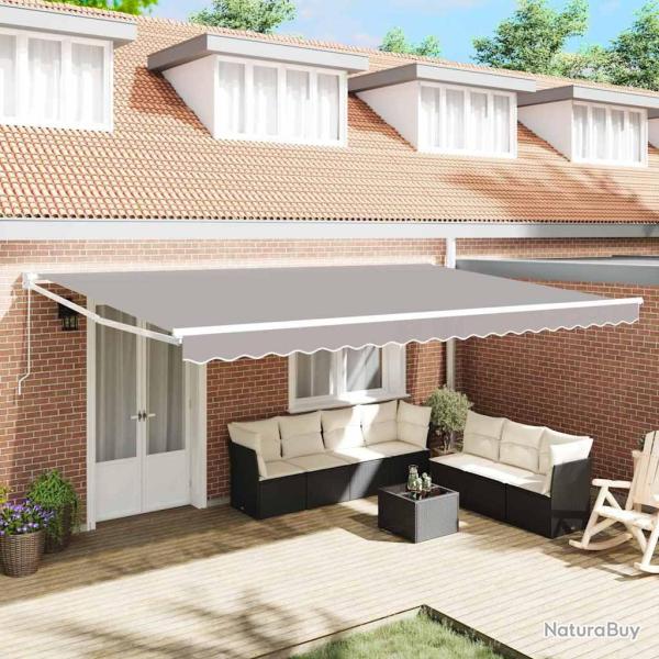 Auvent Gris clair 500 x 300 x 165 cm Polyester et m�tal