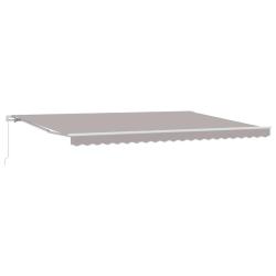 Auvent Gris clair 500 x 300 x 165 cm Polyester et m&eacute;tal