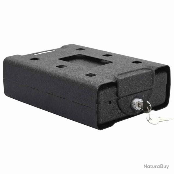 Coffre de voiture avec verrouillage Noir 22 x 16 x 7 cm Acier