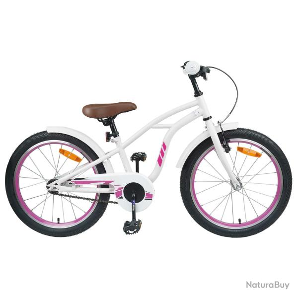 V�lo pour Enfants 18 Pouces pour les 5-7 ans Blanc