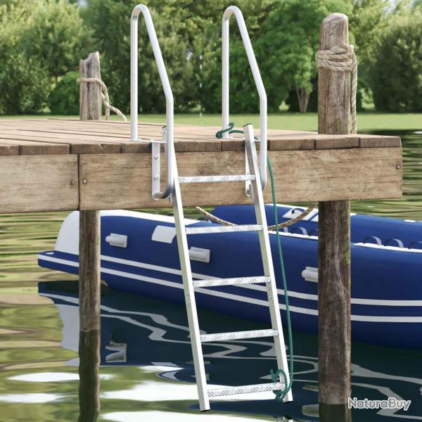 �chelle de dock � 5 �tapes Argent 58 x 77 x 191 cm Aluminium