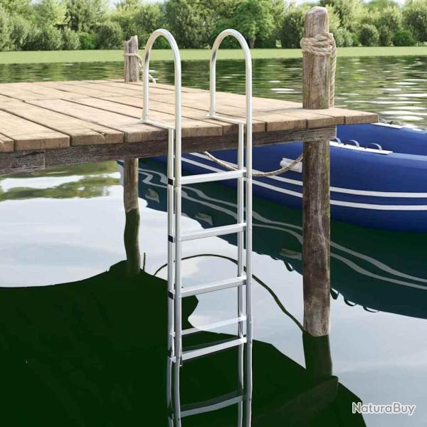 �chelle de dock � 4 �tapes Argent 45 �11,5 �162 cm Aluminium