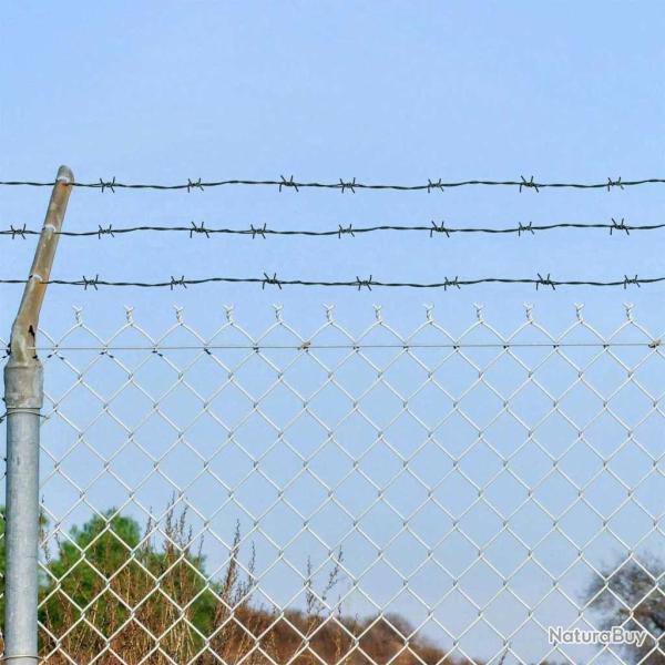 Fil barbel� Vert 100 m Acier Galvanis� � Chaud